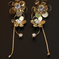 Oversized Bloom Drop Earrings – Statement Anti-Tarnish Gold Jewelry