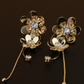 Oversized Bloom Drop Earrings – Statement Anti-Tarnish Gold Jewelry