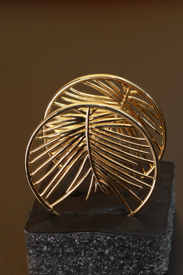 Palm Leaf Hoop Earrings – Bold Tropical Statement