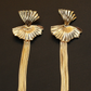 Fan-Shaped Long Tassel Earrings – Gold Anti-Tarnish Statement Jewelry