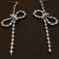 Crystal Ribbon Dangle Earrings – Chic Anti-Tarnish Party Wear
