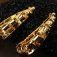 Bold Geometric Gold Hoop Earrings