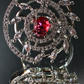 Red Stone Orbit Adjustable Ring