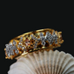 Rotating Yellow Stone Gold Band Ring