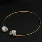 Minimal Golden Shell-End Choker Necklace for Women