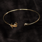Contemporary Gold-Toned Floral Open Choker Necklace