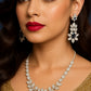 Midnight Floral Silver Bridal Necklace Set
