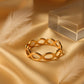 Minimal Infinity Band Ring in Gold