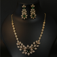 Golden Floral Emerald Choker Set