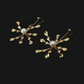 Golden Pearl Burst Statement Earrings | Anti-Tarnish Fashion Jewelry