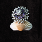 Purple Crystal Flower Cocktail Ring