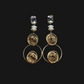 Crystal & Gold Spiral Statement Earrings – Luxe Anti-Tarnish Party Wear