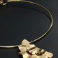Abstract Golden Floral Choker Necklace