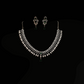 Emerald Drops Curved Layer Necklace Set