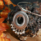 Oxidised German Silver Hansli Necklace with Hollow Circle Pendant