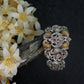 Oxidised Antique Design Brass Base Free Size Openable Royal Antique Floral Cluster Bangle for Women