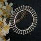 Oxidised Antique Design Brass Base Free Size Openable Beaded Pillar Edge Bangle for Women