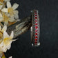 Oxidised Antique Design Brass Base Free Size Openable Ruby Stone Studded Bangle for Women