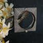Oxidised Antique Design Brass Base Free Size Openable Square Checkered Kada Bracelet for Women
