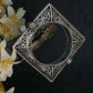 Oxidised Antique Design Brass Base Openable Square Frame With Filigree Kada Bracelet for Women