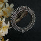 Oxidised Antique Design Brass Base Free Size Openable Lattice Beaded Edge Kada Bracelet for Women