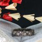 Oxidised Antique Design Brass Base Free Size Openable Royal Elephant Kada Bracelet for Women