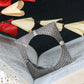 Oxidised Antique Design Brass Base Free Size Openable Square Checkered Kada Bracelet for Women