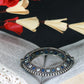 Oxidised Antique Design Brass Base Openable Navy Blue & White Stones All Around Kada Bracelet for Women