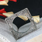 Oxidised Antique Design Brass Base Openable Square Frame With Filigree Kada Bracelet for Women