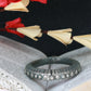 Oxidised Antique Design Brass Base Openable Chevron & Pyramid Texture Kada Bracelet for Women