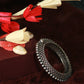 Oxidised Antique Design Brass Base Free Size Openable Lattice Beaded Edge Kada Bracelet for Women