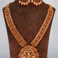 Antique Ganesha Temple Necklace with Ruby Kemp & Pearl Drops