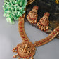 Antique Ganesha Temple Necklace with Ruby Kemp & Pearl Drops