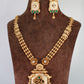 Antique Temple Pendant Haram with Meenakari & Elephant Links