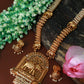Antique Elephant Temple Pendant Haram with Pearl Tassel