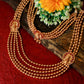 Antique Peacock Medallion Temple Haar Necklace Set