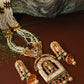Multi-Strand Pearl Mala with Meenakari Balaji Temple Pendant