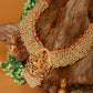Antique Gold-Plated Lakshmi Temple Necklace Set with Pearl Layers