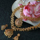 Antique Temple Bridal Combo—Choker & Long Haram with Lakshmi Motifs