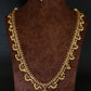 Temple Necklace Set with Pearl Clusters & Green Kundan Drop