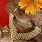 Classic Pearl Cluster Necklace Set with Jhumka Earrings