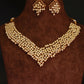Classic Pearl Cluster Necklace Set with Jhumka Earrings