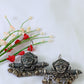 Oxidised German Silver Tribal Face Earrings