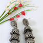 Oxidised German Silver Dome Jhumka Earrings