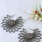 Oxidised German Silver Sunburst Statement Earrings