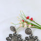 Oxidised German Silver Floral Statement Earrings