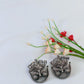 Oxidised Durga Face German Silver Stud Earrings