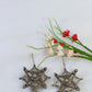 Oxidised German Silver Six-Point Tribal Drop Earrings