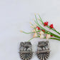 Oxidised German Silver Elephant Statement Stud Earrings