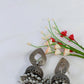 Oxidised German Silver Jhumka Earrings with Pearl Drops